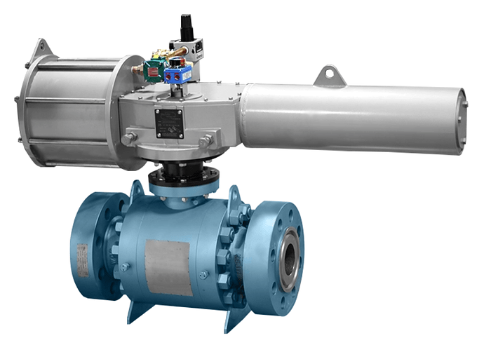 What is a trunnion mounted ball valve