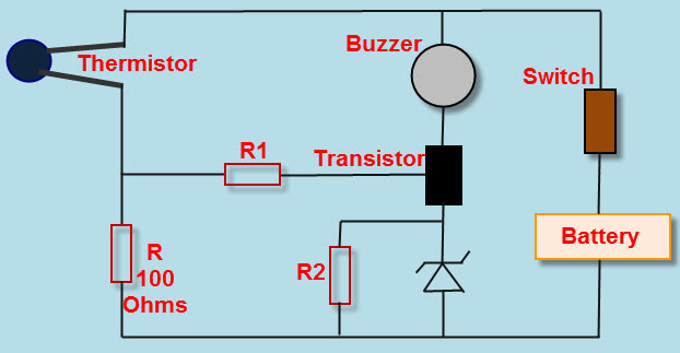Heat Detector Circuit|622x323